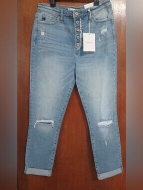 NWT KanCan Distressed Boyfriend Jeans